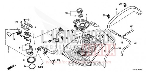 FUEL TANK SH150D de 2013